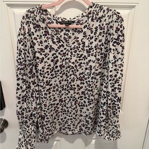 Leopard Print Women's Top in Pink & Black